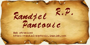 Ranđel Pantović vizit kartica